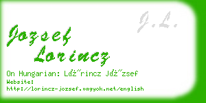 jozsef lorincz business card